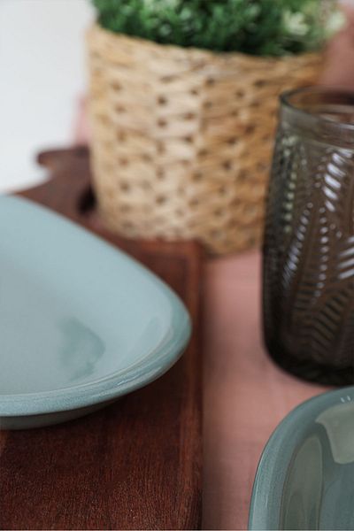 Keramika Green Hitit Boat Plate - 22 Cm, 2 Pieces, 326