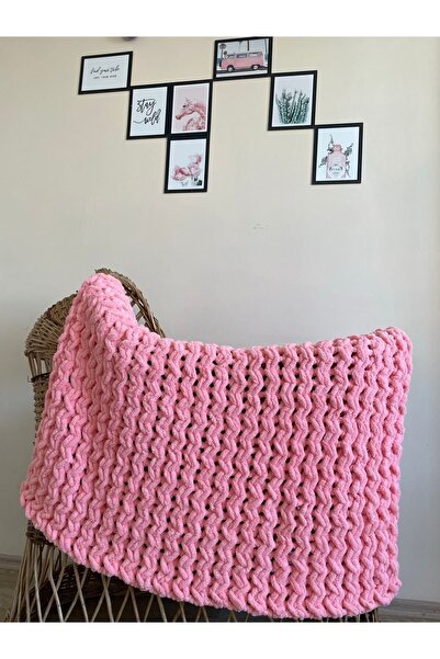 Alize Puffy Hand Knitted Baby Blanket