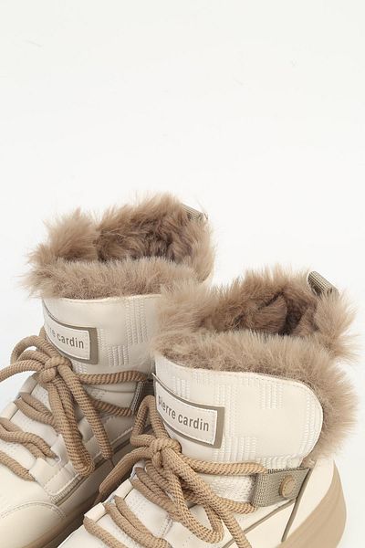 Pierre Cardin Pci-11188 Model Cream Women's Boots - Imported Design