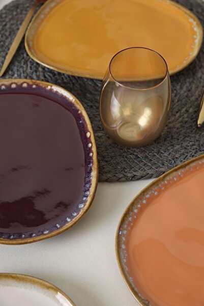 Keramika Shizen Mix Tetra Farfurie Tort 23 Cm 6 Bucati