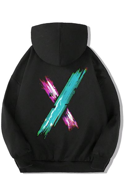 BRZ KIDS Hanorac unisex pentru copii cu logo Electric X