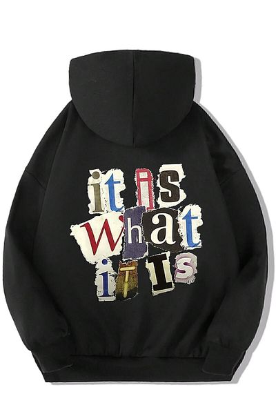 BRZ KIDS Унисекс суичър с качулка It Is What It Is