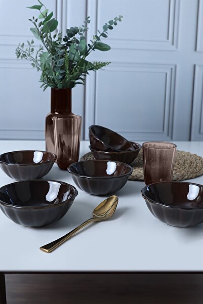 Keramika Μπολ Luster Brown Sirius 14 cm 6 τεμάχια Q22