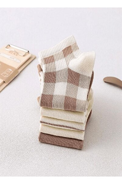 Black Arden Socks Kolej Desen Kadın Çorap 5 Çift