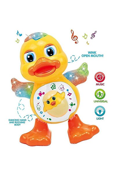 CAN OYUNCAK Pilli Işıklı Dansçı Ördek Sarı