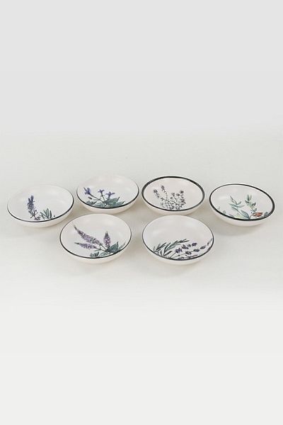 Keramika Flower Garden Ring Snack Bowl/Faucet 13 Cm 6 Pieces