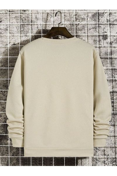 LA GULER Χειμερινό Unisex Oversize Φούτερ - Crew Neck, 3 Κλωστές Βαμβακερό, Fleece