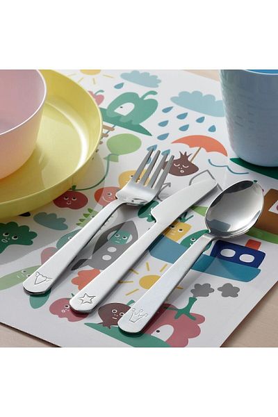 IKEA FABLER children's fork spoon knife