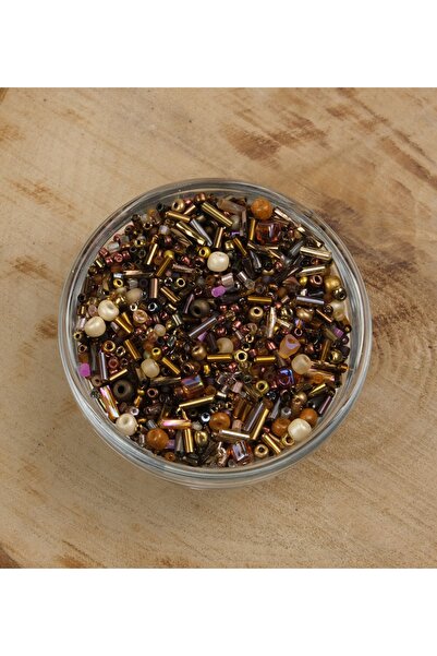 Prestij Boncuk Prestij Candy Karışık Model Cam Boncuk Kahve Renk Tonları