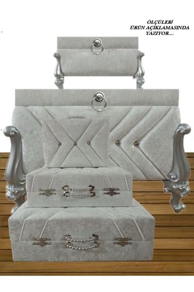 Sonem Çeyiz Sandık Gelin Damat Bavul Çanta Nişan Çeyiz Sandığı 5li 0600