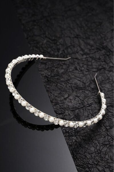 modernist حجر الكريستال والتاج اللؤلؤي