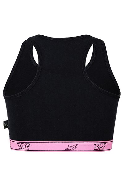 BRZ KIDS Girl's Bustier | Crop Tank Top | Athlete Athlete | Black