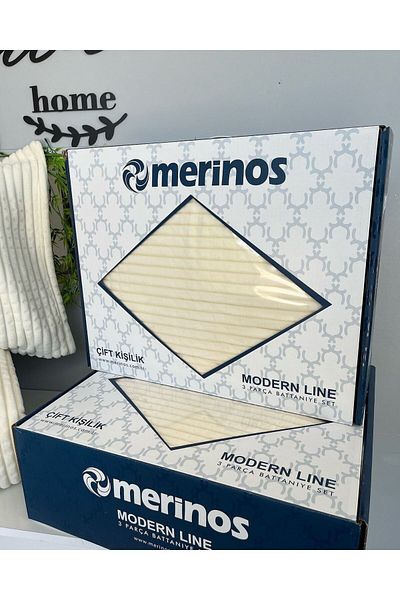 Sarar Merinos Modern Line 3 Piece Bedspread Set - Blanket, Double Modernity Ekikemik02