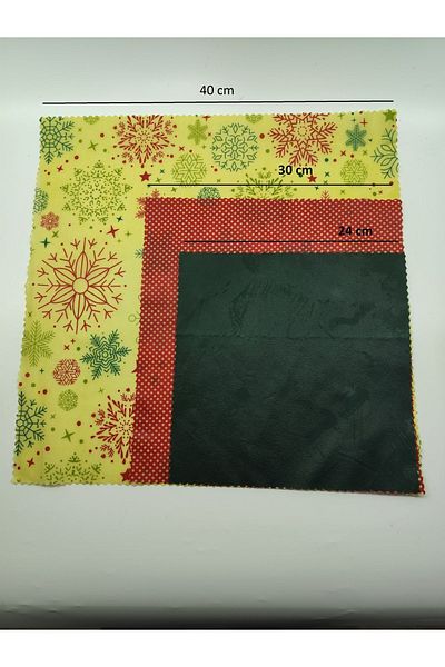 TODO HOME Balbezz Honey Waxed (Washed) Storage Cloth Set of 3 with Snowflake Pattern