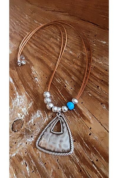by özllem Long Triangle Bohemian Necklace
