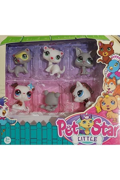 Little Pet Shop Cheerful Minis 6-Piece Minis Family Toy Pet Star 6-Pieces Minis Collection