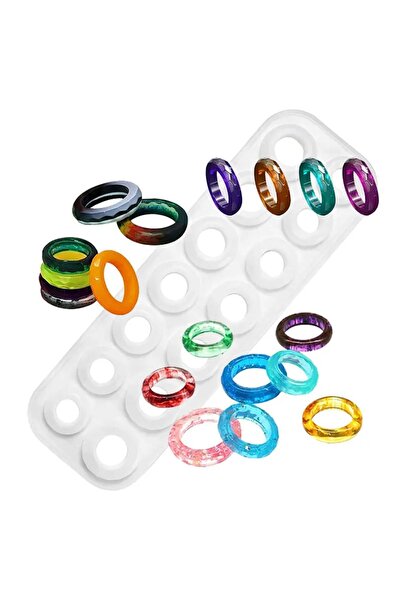 epoksi kalıpları Epoksi Çoklu Yüzük Kalıbı Silikon Gt9127