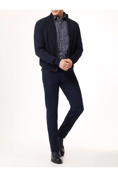 PAUL&SHARK Blue Patterned Comfortable Men's Shirt - Buttoned, 14313109 Cf-G17