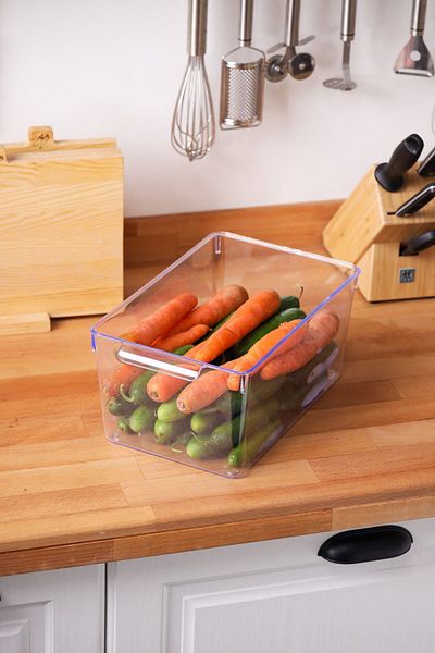 FH finehome 6 Lt Transparent Ahus Refrigerator Organizer - Large Size