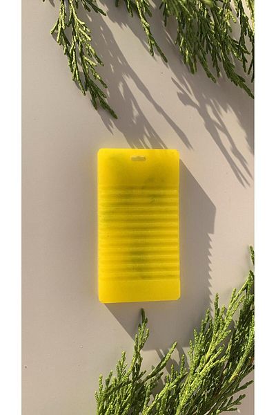 MISS GOLDEN Yellow Green Decorated Serrated Rectangular Book Notebook Bookmark - Handmade Epoxy