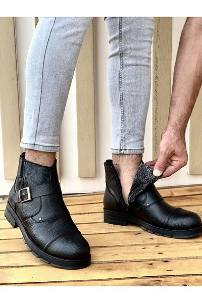 MUGGO M1001 wasser- und kältebeständig, pelzig, garantiert, Unisex-Winterstiefel mit Reißverschluss, robuste Gummisohle