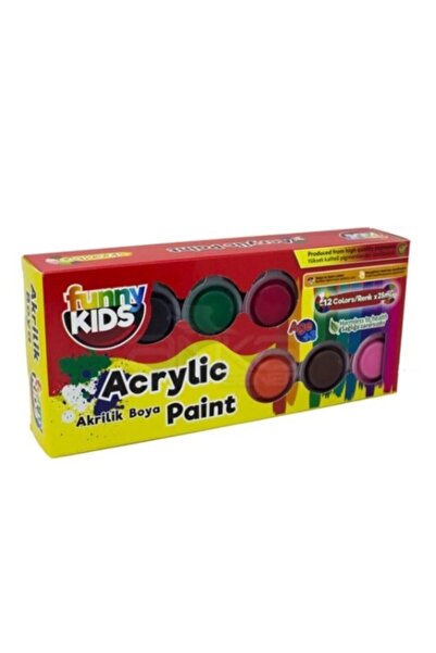Rich Funny Kids Akrilik Boya Seti 12 Renk (12X15 ML)