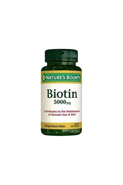 Nature's Bounty 5000 Mcg Biotin - 72 Capsules Food Supplement