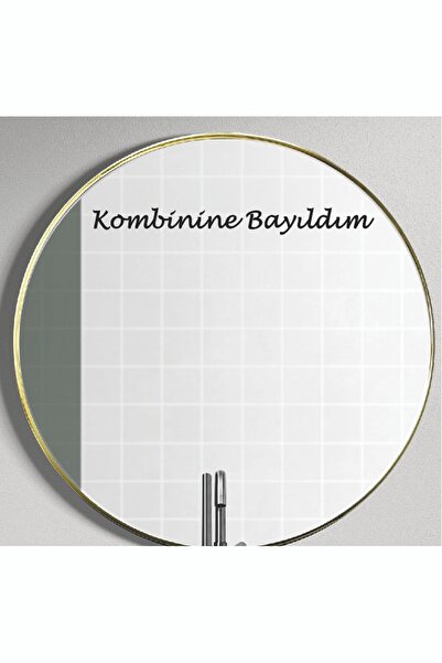 duvartasarla Ayna Dekorasyon Sticker- Kombinine Bayıldım 40cmx4cm