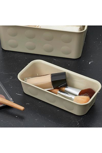 IKEA Nojıg Beige 10x20x5 cm Box Organizer Organizer Επιτραπέζιο Συρτάρι Κουτί αποθήκευσης