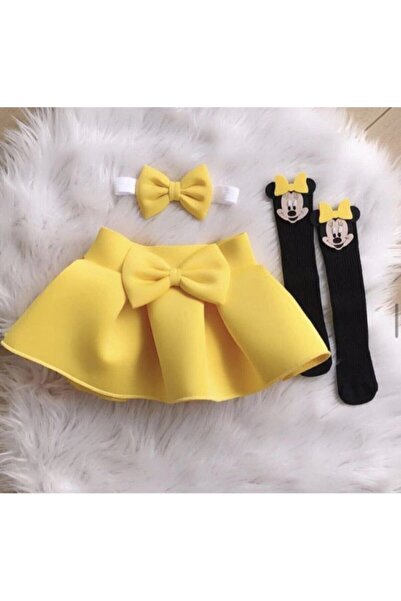 Kokosh kidss Kız Çocuk Sarı Etek Setı