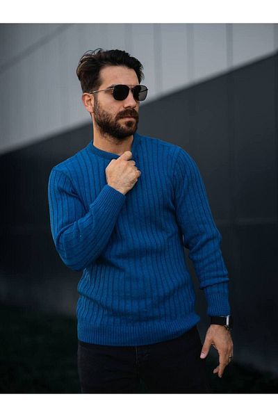 Gameyal Pulover pentru bărbați cu gât tricot