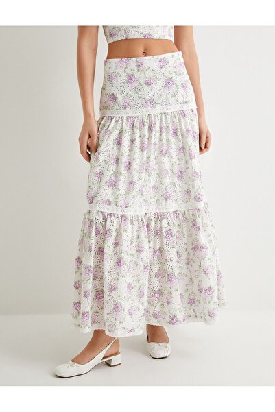 Koton Kadın Çiçekli Uzun Etek