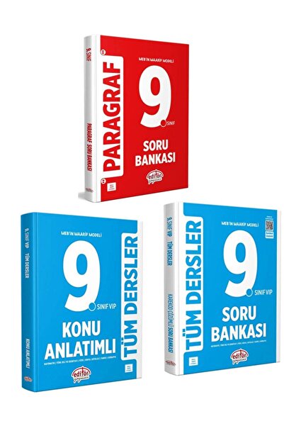Editör Yayınevi 2025 Editör Maarif Modeli 9.Sınıf Tüm Dersler Konu Anlatımlı ...
