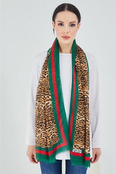 çiğdem eşarp Masalsu Desenli Şal Fular Leopar Desen