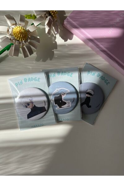 Hara Company Jujutsu Kaisen Animesi Gojo Karakteri 3’lü Anime Rozet