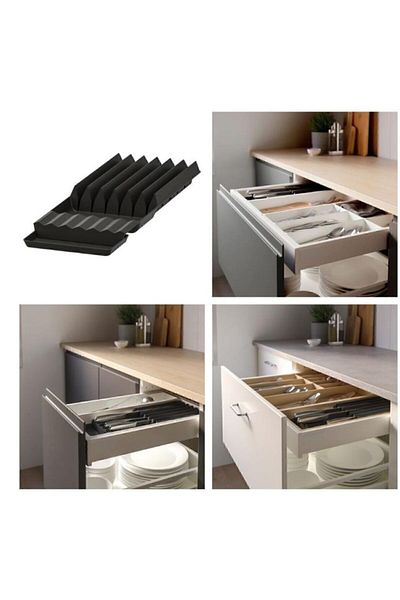 IKEA Uppdatera Drawer Organizer Knife Holder Stand Black