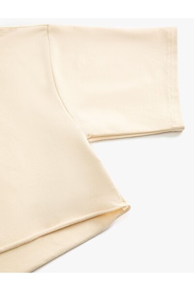 Koton Kadın Kapüşonlu Crop Tişört