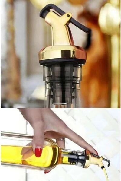 Milena Life مجموعة ذهبية فاخرة مكونة من 4 قطع - زجاجة مانعة للتسرب ومقبس للتح...