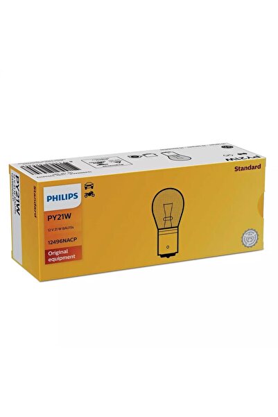 Philips 12V Ampul PY21W Yakın Tırnak Sarı 12496NACP / 10 ADET