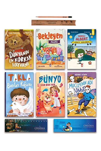 Timaş Çocuk 1 ve 2 Sınıf Hikaye Seti 6 Kitap - Takla - Marslı Albert - Dünyan...