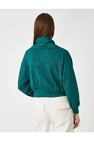 Koton Women's Half Zipper Sweat