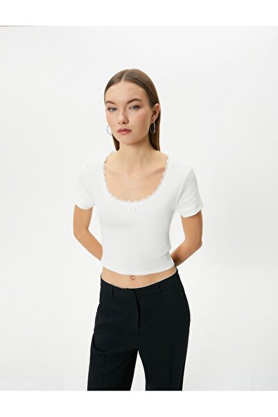 Koton Kadın U Yaka Tişört