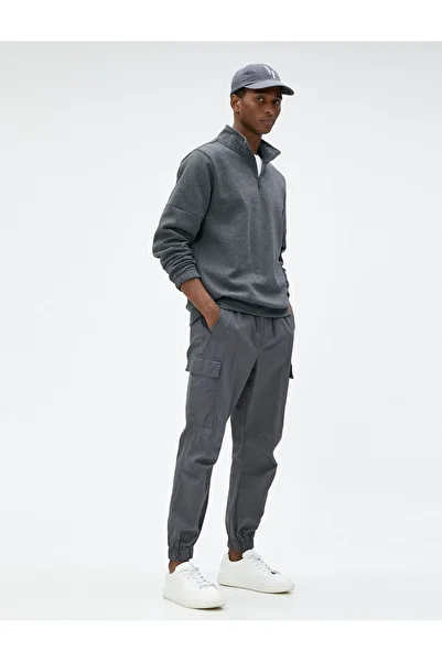 Koton Men's Half Zipper Sweat