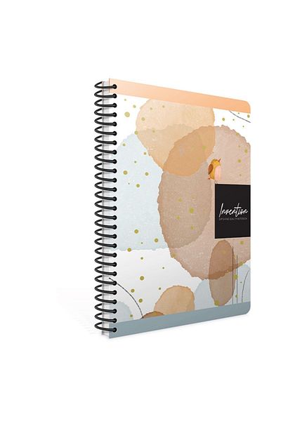 Gıpta Invention 17x24 120 Sheets Checkered Hard Cover Spiral Notebook