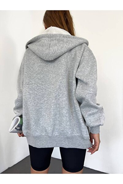 Klein-OFF Kanguru Cepli Kapşonlu Fermuarlı Sweat