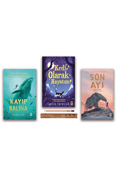 Genç Timaş Son Ayı - Kayıp Balina - Kedi Olarak Hayatım Set 3 Kitap