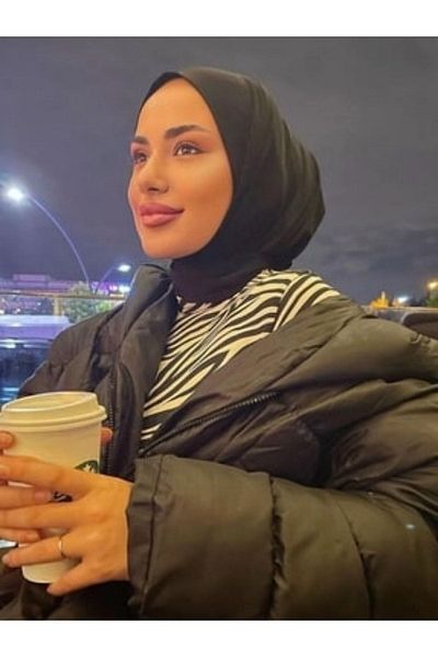 Organic Scarfs Women's Hijab Black Snap Neck Collar Hijab Bonnet Model Scarf Shawl with Snap Fasteners