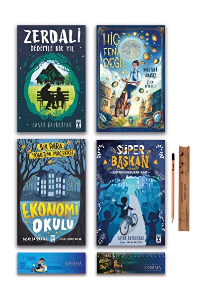 Genç Timaş Hiç Fena Değil - Zerdali - Süper Başkan - Ekonomi Okulu Set 4 Kitap