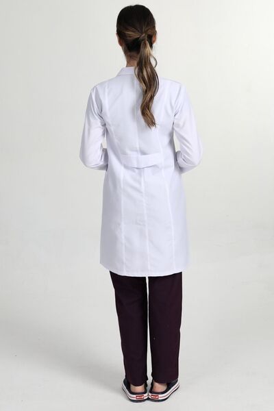 BAŞAK Apron Long Doctor Nurse Teacher Pharmacist Apron (Shirt Collar)