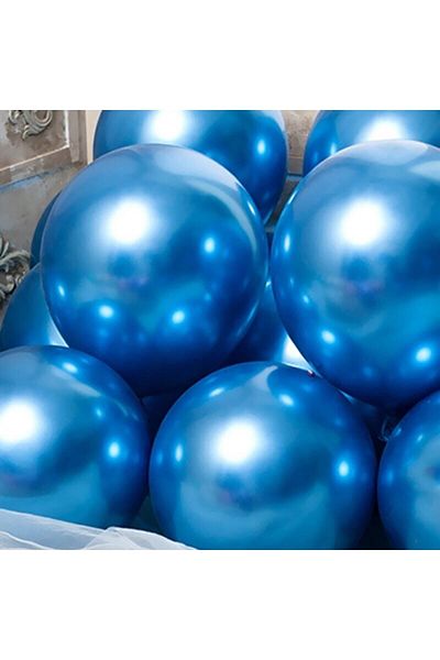 DÜVENCİ TİCARET 10 Blue Metallic Balloons